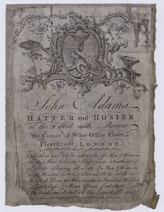 Hutmacher, John Adams, Visitenkarte von English School