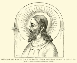 Kopf unseres Herrn, nach dem Typus des Smaragd-Vernikels, präsentiert von Bajazet II. an Innozenz VIII.