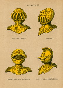 Helme der Souveräne, Adligen, Barone und Ritter, Edelleute und Herren