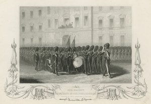 Ihre Majestät verabschiedet sich von den Fusilier Guards