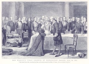 Der erste Rat Ihrer Majestät im Kensington-Palast, 20. Juni 1837 von English School