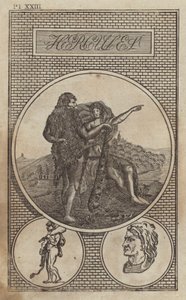 Herkules, antiker römischer Held und Gott (Stich)