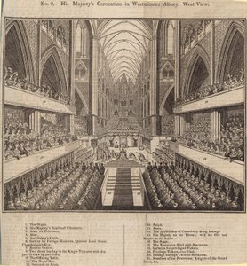 Die Krönung Seiner Majestät in der Westminster Abbey, Westansicht von English School