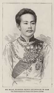 Seine Königliche Hoheit Prinz Devawongse von Siam (Gravur)