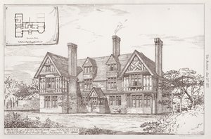 Haus in Northenden bei Manchester (Stich) von English School