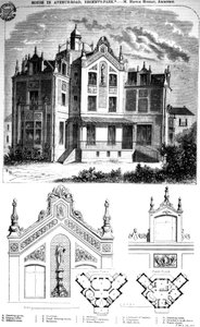 Haus in der Avenue Road, Regents Park, entworfen von Hector Horeau, 1859 von English School