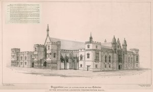 Parlamentshäuser: Vorschläge zur Veränderung der Außenfassade der Gebäude neben der Westminster Hall