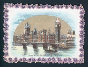 Houses of Parliament im Winter, Weihnachtskarte