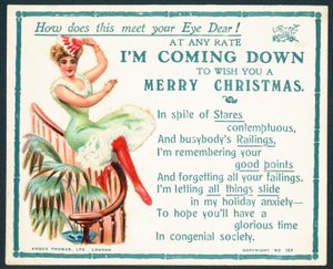 Wie gefällt dir das, Liebes! - Viktorianische Weihnachtskarte von English School