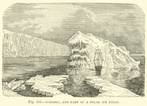 Eisberg und Teil eines Polareisfeldes