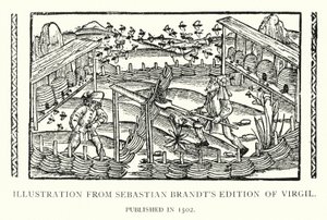 Illustration aus Sebastian Brandts Ausgabe von Vergil, veröffentlicht 1502 (Lithografie) von English School
