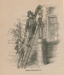 Illustration eines Laternenanzünders