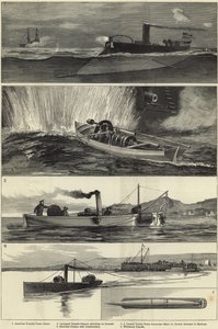 Illustrationen des Torpedokriegs von English School