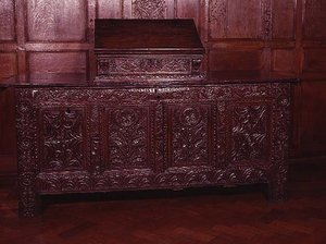 Einlegekoffer mit architektonischen Motiven, Ende des 16. Jahrhunderts