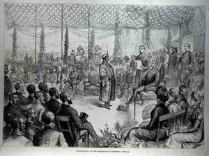 Einsetzung des Maharadschas von Burdwan, Bengalen von English School