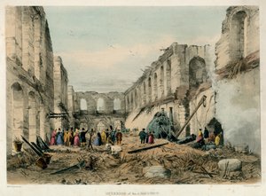 Innenraum der Rüstkammer, Tower von London Feuer, 1841 von English School