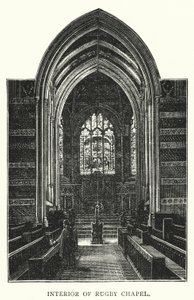 Innenraum der Rugby-Kapelle (Stich) von English School