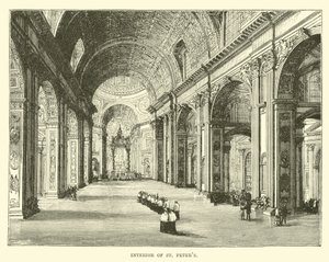 Innenraum des Petersdoms von English School