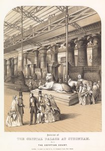 Innenansicht des Kristallpalastes in Sydenham - der Ägyptische Hof