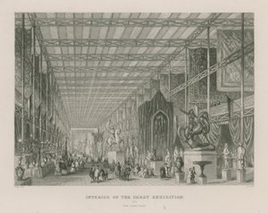Innenansicht der Großen Ausstellung, 1851, vom Dantes Tempel von English School
