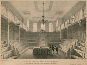 Innenansicht des House of Commons, Westminster, London von English School