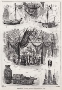 Internationale Fischereiausstellung, Der niederländische Hof (Gravur)