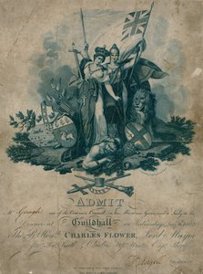 Einladung zu einem Bankett in der Guildhall, London, am 9. November 1808