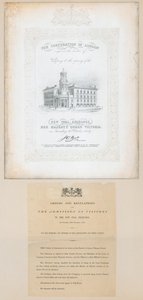 Einladung zur Eröffnung der neuen Kohlenbörse, 30. Oktober 1849