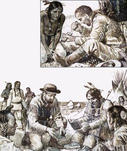 James Evans begann, eine Bibel für einen abgelegenen Indianerstamm zu drucken