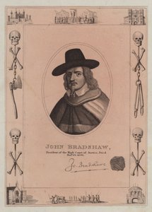 John Bradshaw, Präsident des Hohen Gerichtshofs, starb am 22. November 1695 von English School