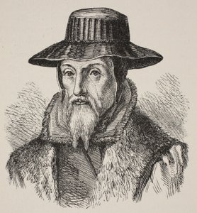 John Foxe, Illustration aus Die Kirche von England: Eine Geschichte für das Volk von H.D.M. Spence-Jones, veröffentlicht um 1910