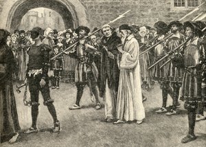 John Frith (1503-33) auf dem Weg zu seinem Martyrium