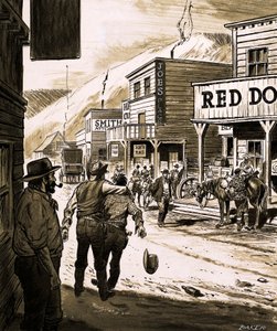 John Sutter entdeckte 1847 Gold im Sacramento-Tal und löste den großen Goldrausch in Kalifornien aus von English School