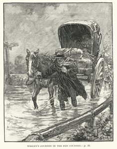 John Wesleys Reise im Moorland von English School