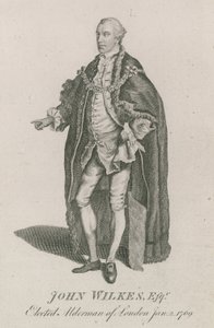 John Wilkes, gewählter Alderman von London, 2. Januar 1769 von English School