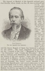 Jose Zorrilla, der verstorbene spanische Dichter Laureate