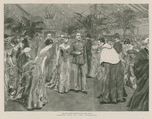 Jubiläumsball in der Guildhall, London; Der Lord Mayor empfängt die königliche Gesellschaft von English School
