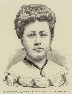 Kapiolani, Königin der Sandwichinseln (Stich) von English School