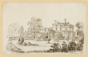 Kensington Palace Gardens; datiert 27. August 1857