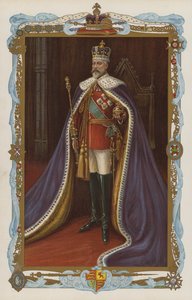 König Edward VII. in Krönungsroben von English School