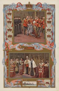 König Edward VII.s erste Handlungen als Souverän im Jahr 1901 von English School