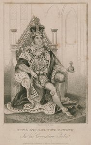 König Georg IV. in seinen Krönungsroben von English School