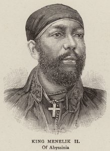 König Menelik II (Stich) von English School