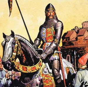 Ritter auf Pferd