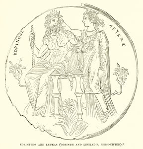 Korinthos und Leukas (Personifikation von Korinth und Leukadia) von English School