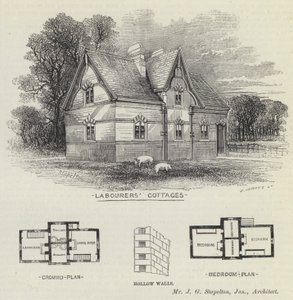 Arbeiterhäuser (Gravur) von English School