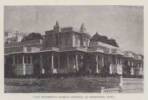 Lady Dufferins Frauenkrankenhaus in Oodeypoor, Indien (Gravur)