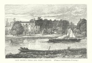 Lady Howes Villa und Popes Grotte (Gravur)