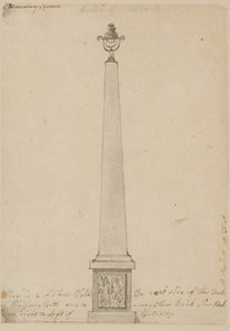 Lampe in der Nähe des Bedford House, London, abgebaut im Jahr 1799 von English School