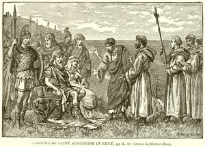 Landung des heiligen Augustinus in Kent, 597 n. Chr.